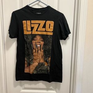 Lizzo Black Graphic T-Shirt with Lizzo Print